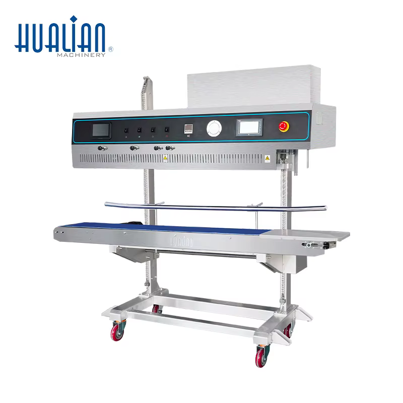 FRP-1120LH HUALIAN Integrated Suction and Inflation Continuous Vertical Band Sealer with Ink-jet Printer — image 3