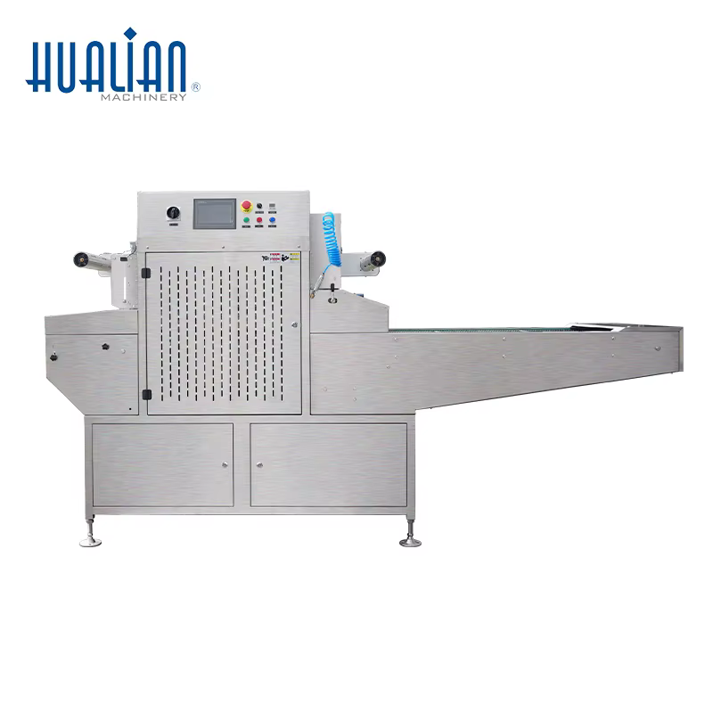 HVT-550A-3 Hualian Automatic Food Tray Vacuum Gas Flushing Packing Machine — image 2