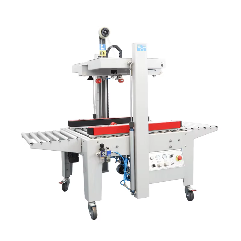 FXJ-5050QS Hualian Semi Auto Adhesive Tape Carton Box Sealing Machine — image 2
