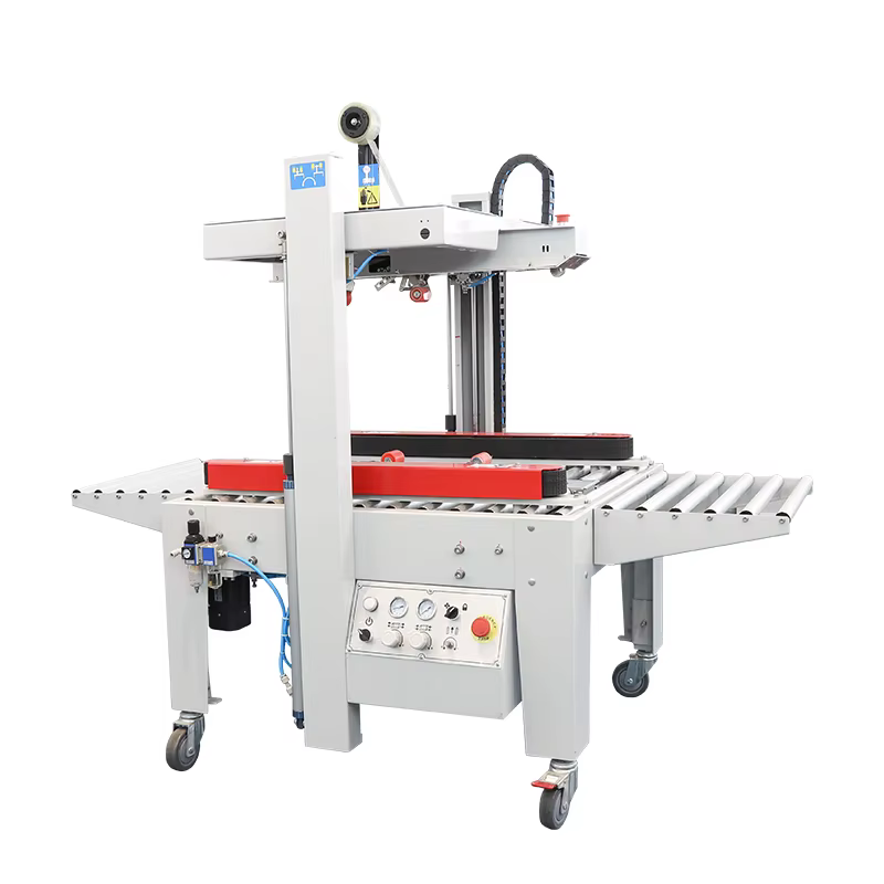FXJ-5050QS Hualian Semi Auto Adhesive Tape Carton Box Sealing Machine — image 4