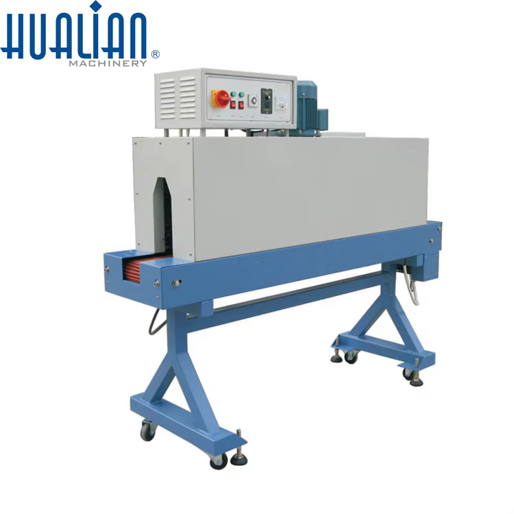 BS-1230 Hualian Conveyor Labeling Capping Cup Bottle Label Tunnel Shrink Wrapping Machine — image 4