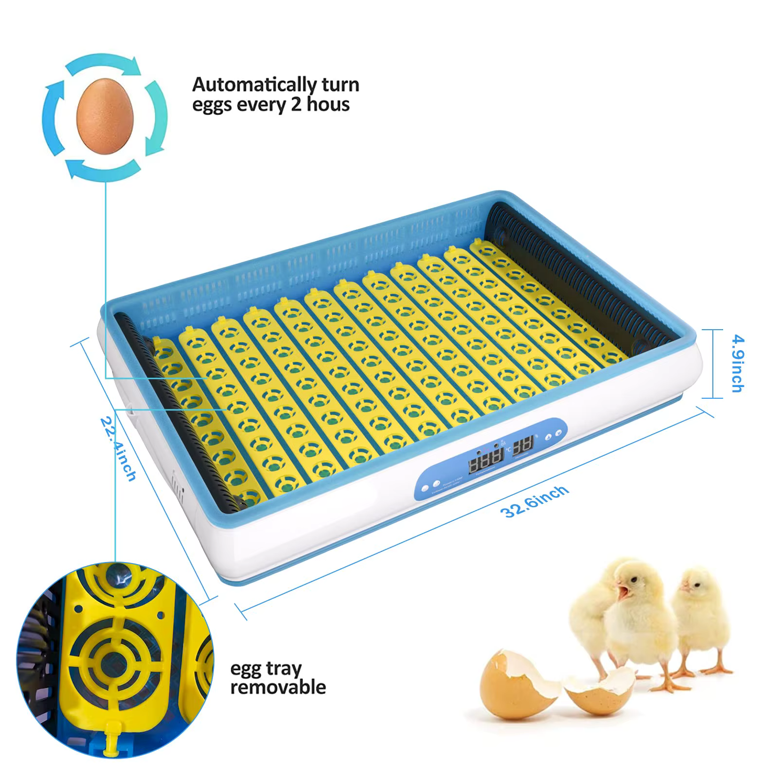 HHD Fully Automatic Incubator for Hatching 720 Eggs — image 3