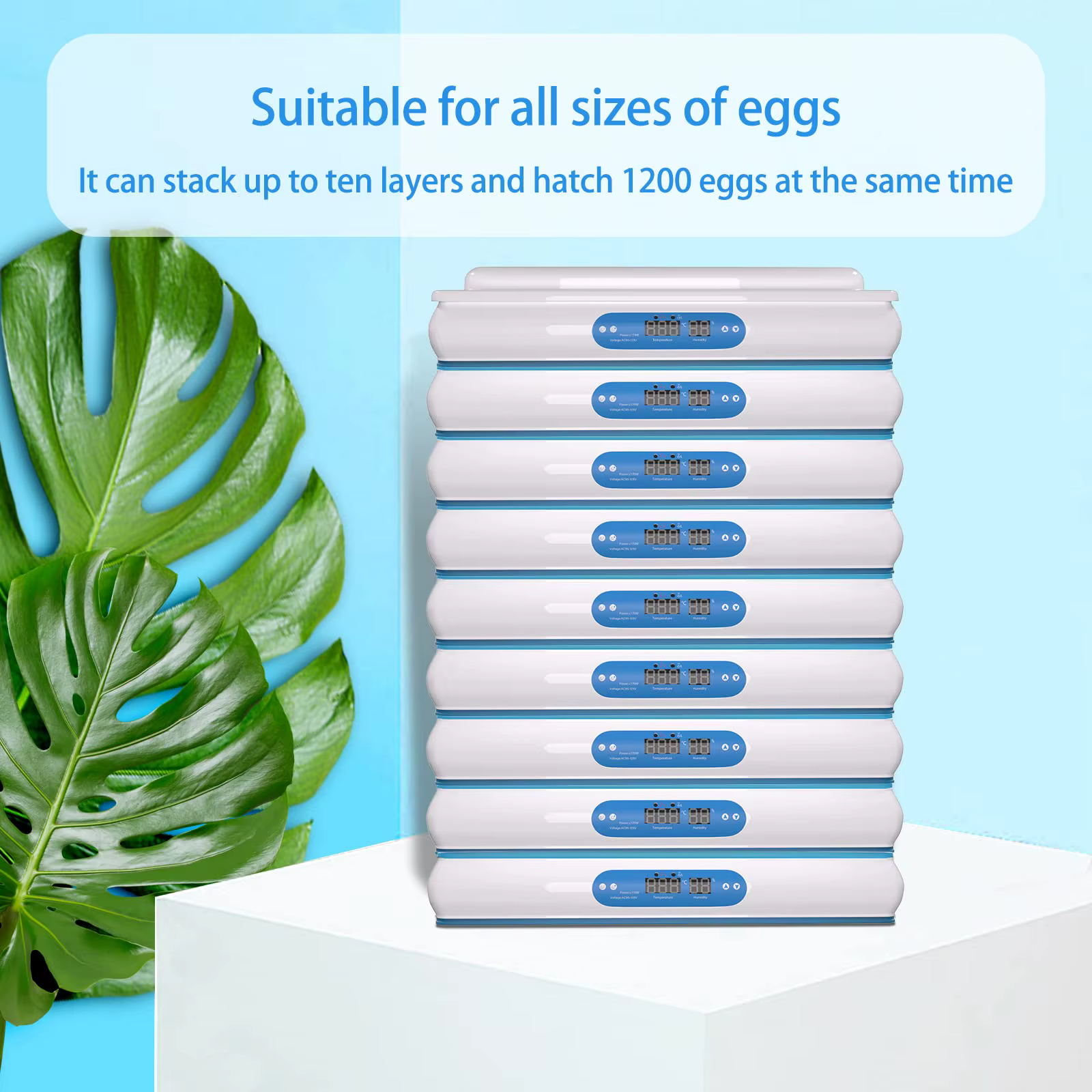 High Quality 7 Layers Automatic Display Humidity 840 Egg Incubator Hatcher Machine — image 5