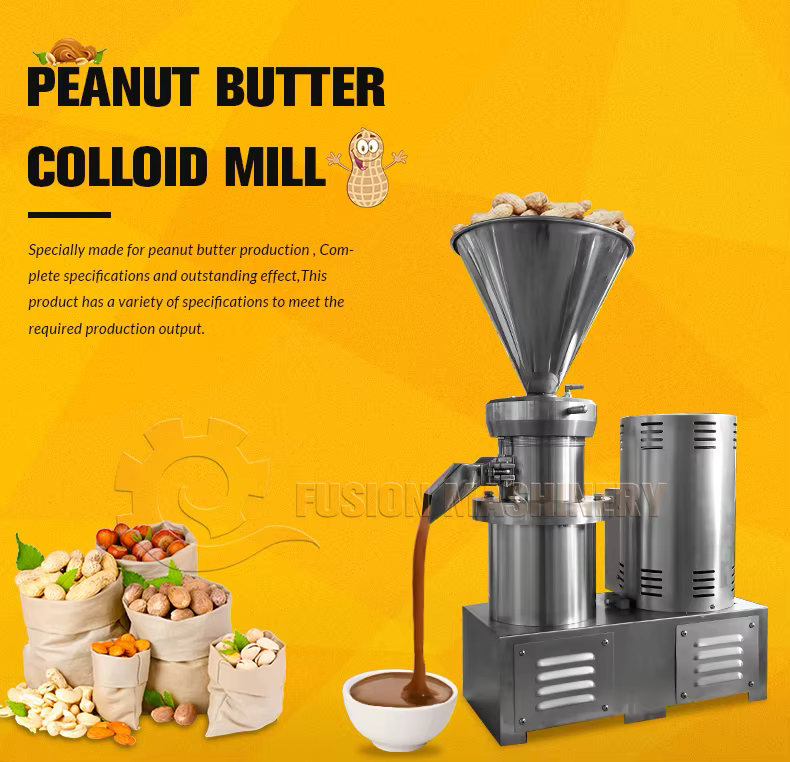 Pistachio Hazelnut Almond Cashew Sesame Paste Colloid Mill Peanut Butter Making Machine — image 4