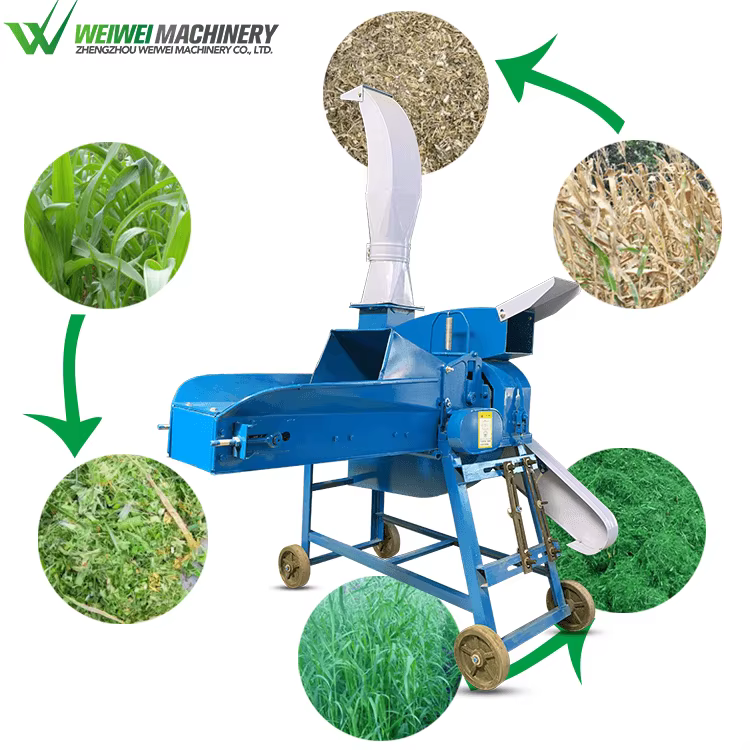Small Chaff Machine Animal Feed Grass Agriculture Single Phase Chop Cutter — image 5
