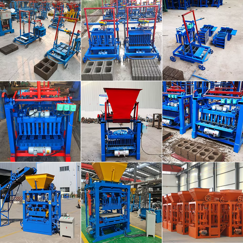 Customizable Size Color Mold QT4-26 Cement Brick Paver Hollow Brick Making Machine Concrete Block Machine Automatic — image 4