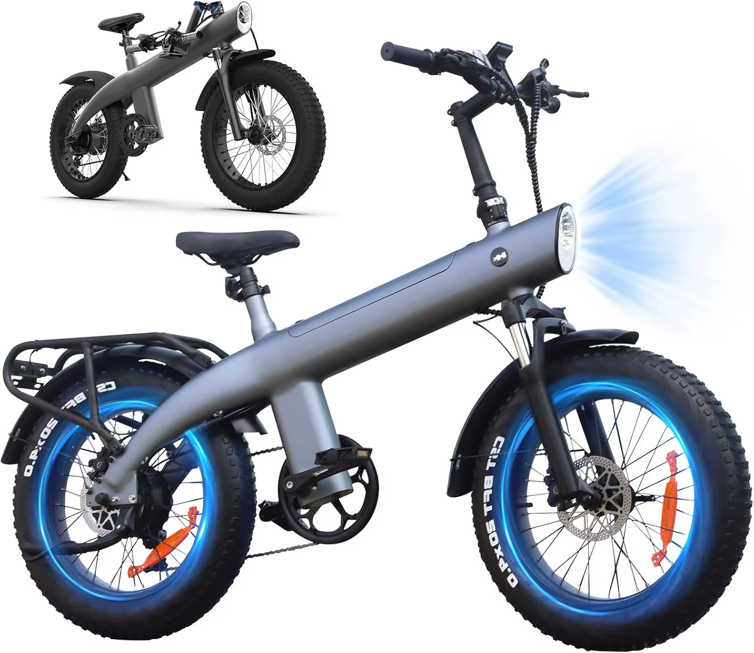 Retro Vintage 48V Adult Fat Tire Electric Mountain Bike — image 3