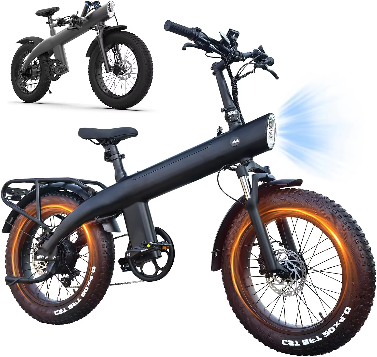 Retro Vintage 48V Adult Fat Tire Electric Mountain Bike — image 4