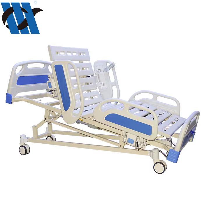 YC-E5618K(V) ICU Electric Hospital Bed with ABS Siderail and 5-Function Remote Control — image 5