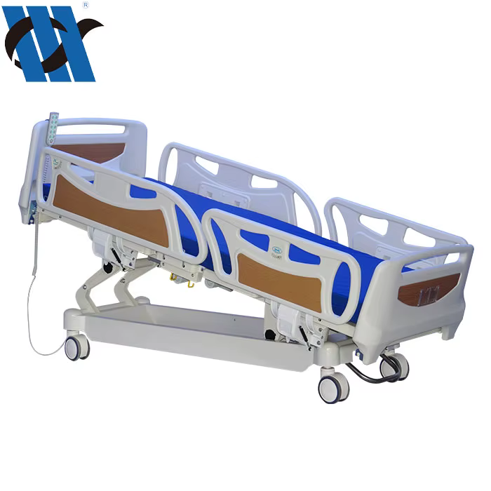 YC-E5618K(V) ICU Electric Hospital Bed with ABS Siderail and 5-Function Remote Control — image 6