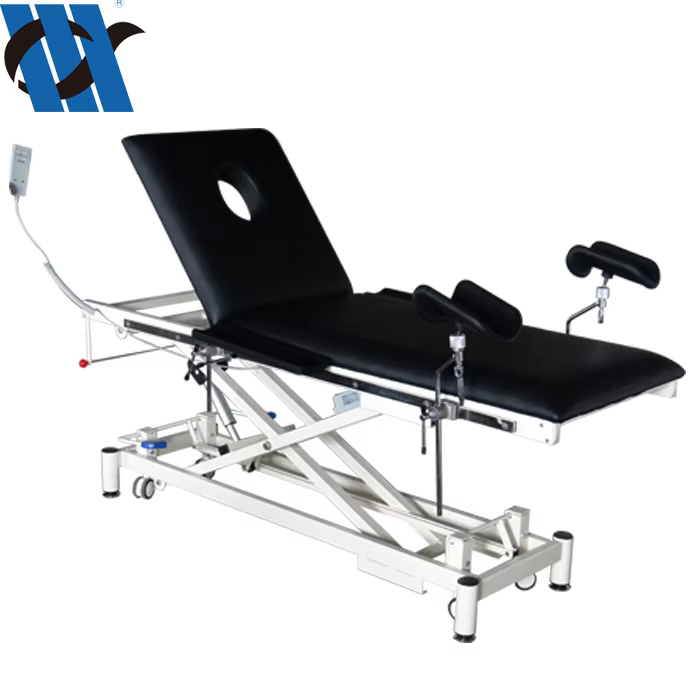 YC-C103(II) Hi-Low Electric Medical Examination Bed with Leg Holder — image 2