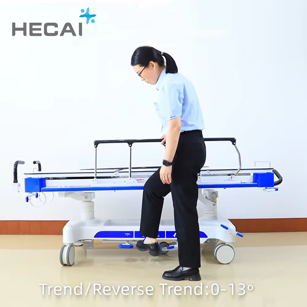 Multifunctional Hospital Delivery Bed Transfer Patient Hydraulic Transfer Bed Emergency Trolley — image 2