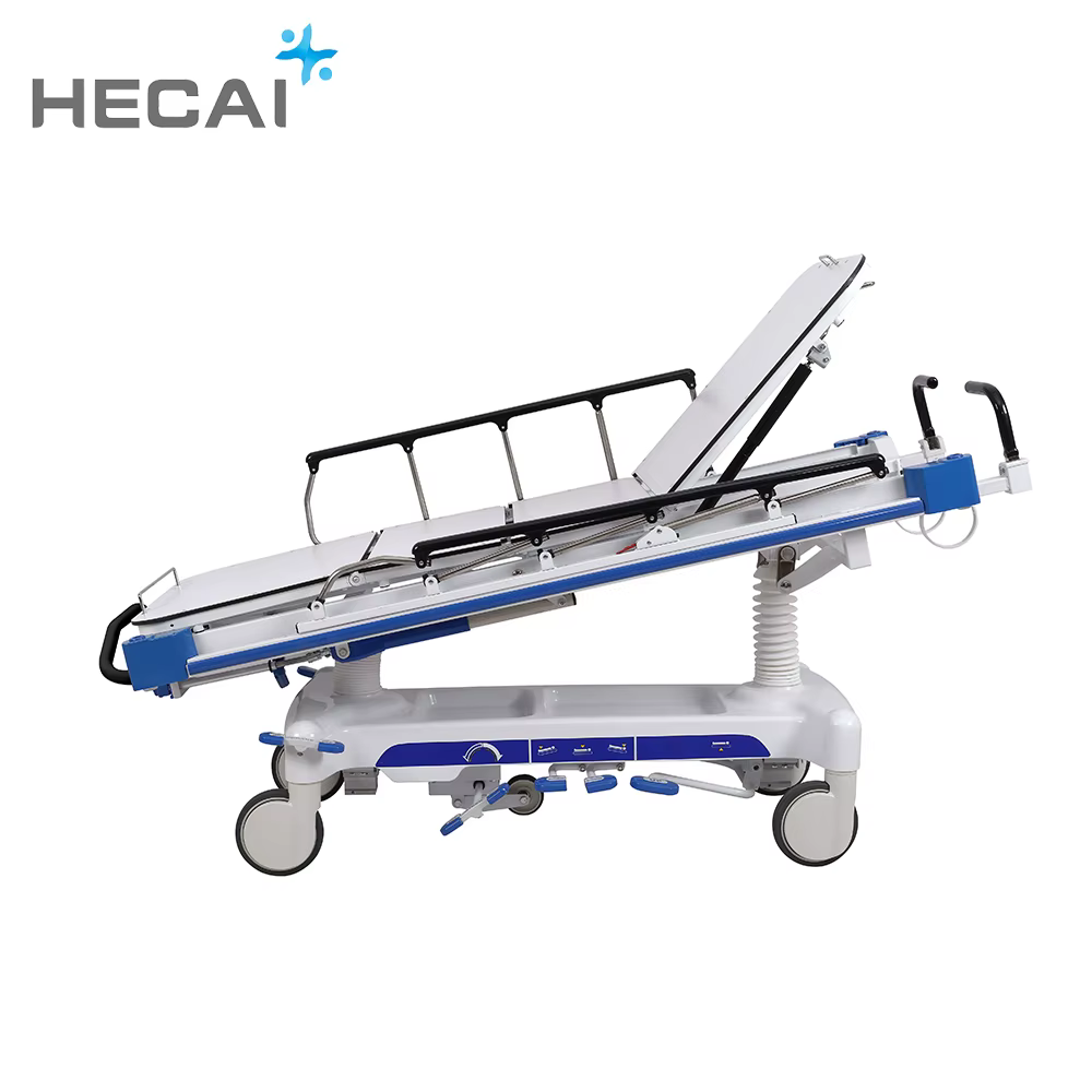 Multifunctional Hospital Delivery Bed Transfer Patient Hydraulic Transfer Bed Emergency Trolley — image 5