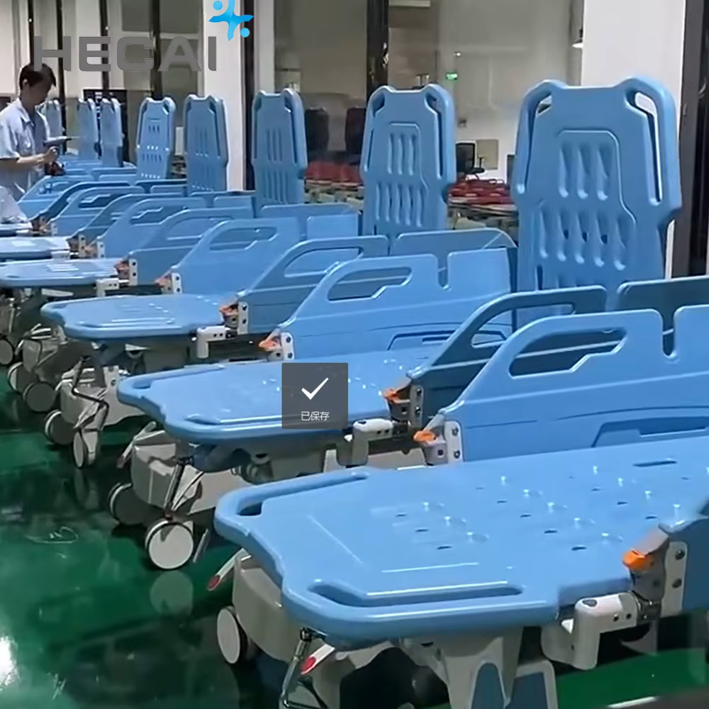Manual Medical Transport Trolley Patient Ambulance Transfer Stretcher Bed with IV Pole — image 6
