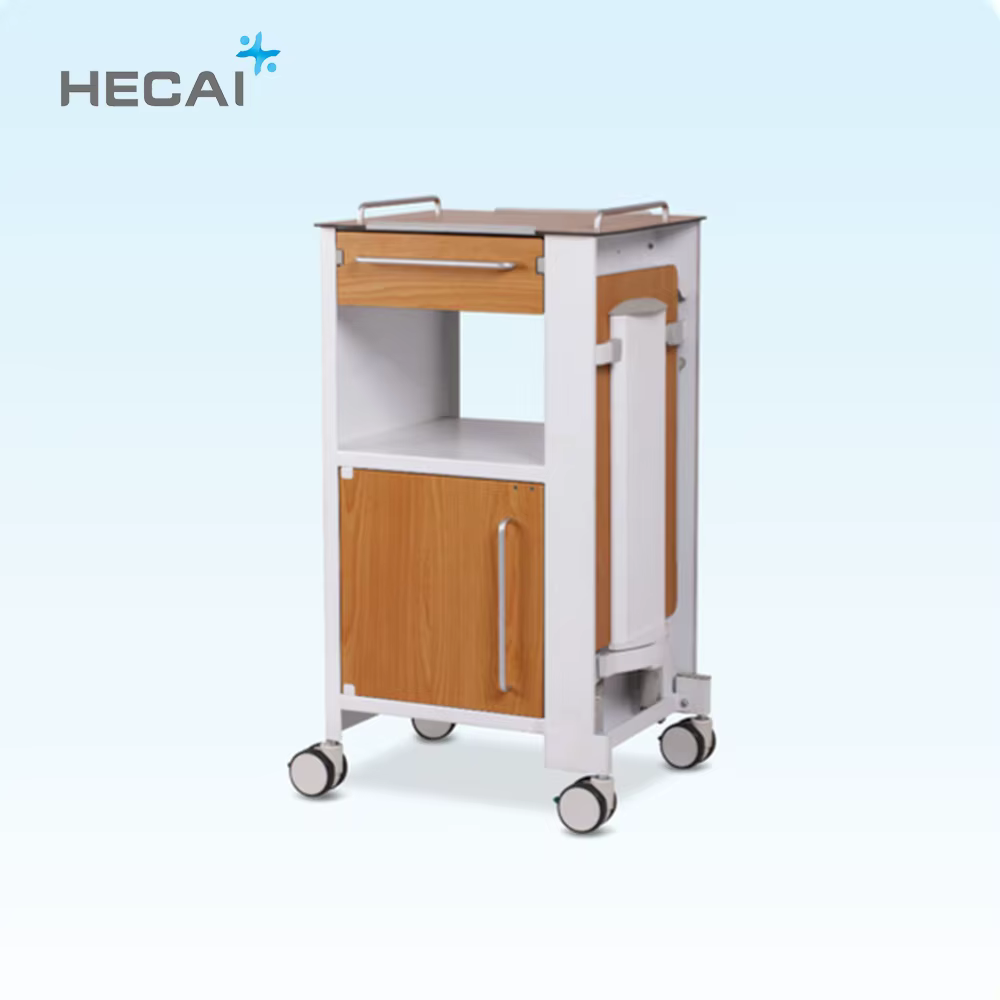 Hospital Bedside Table with Portable Fireproof HPL Board — image 3