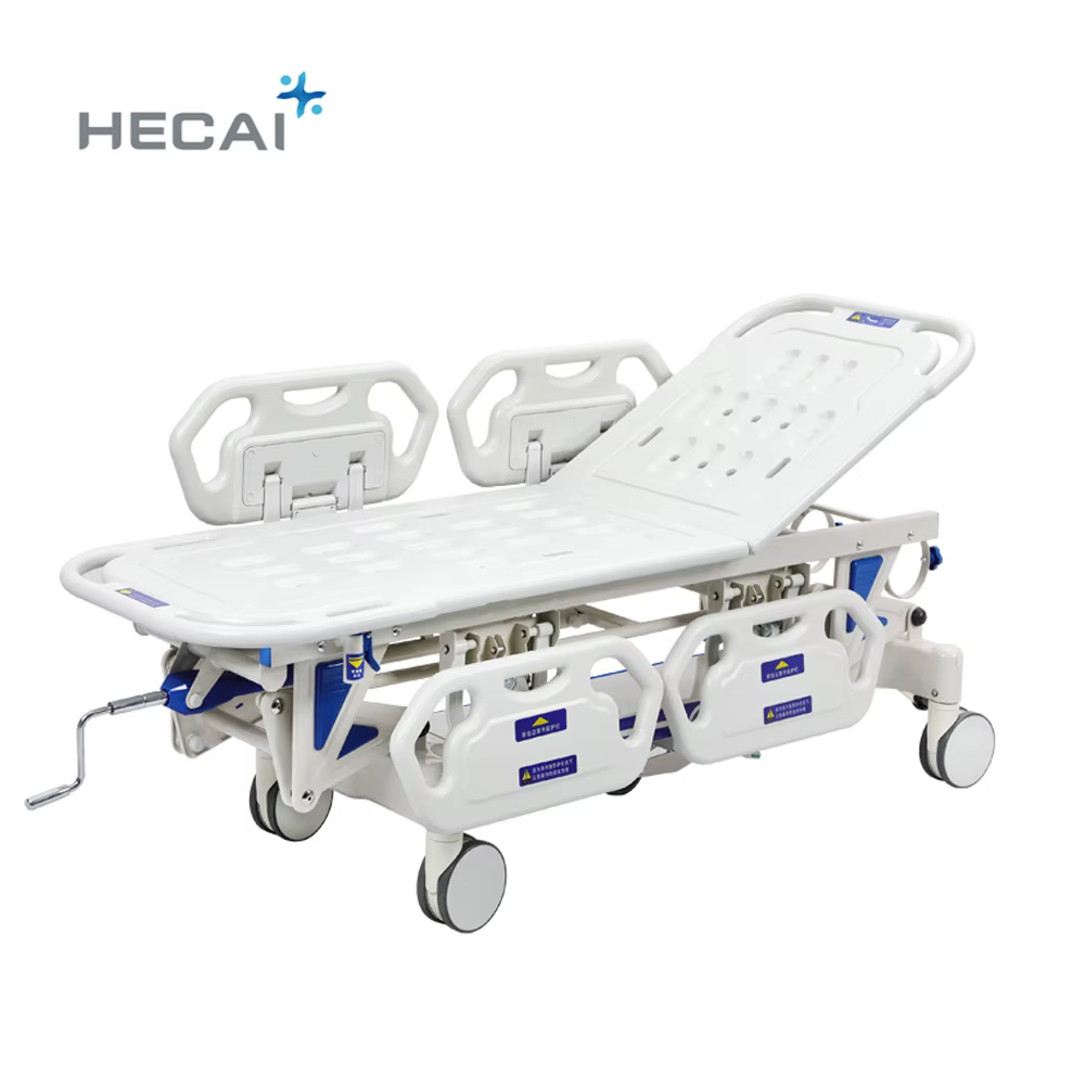 Adjustable Hospital Emergency Stretcher with Mattress — image 3