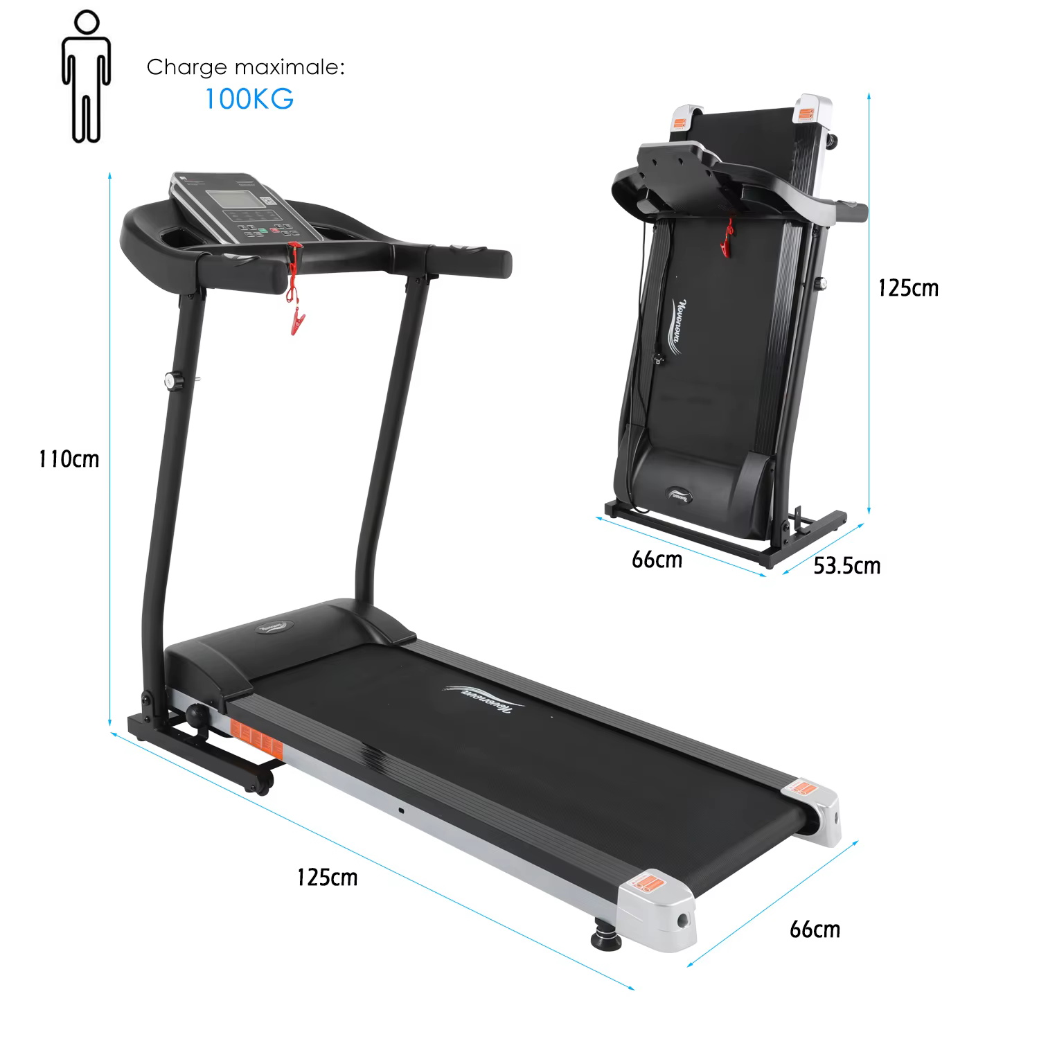 Home Use Folding Electric Treadmill with LED Screen — image 2