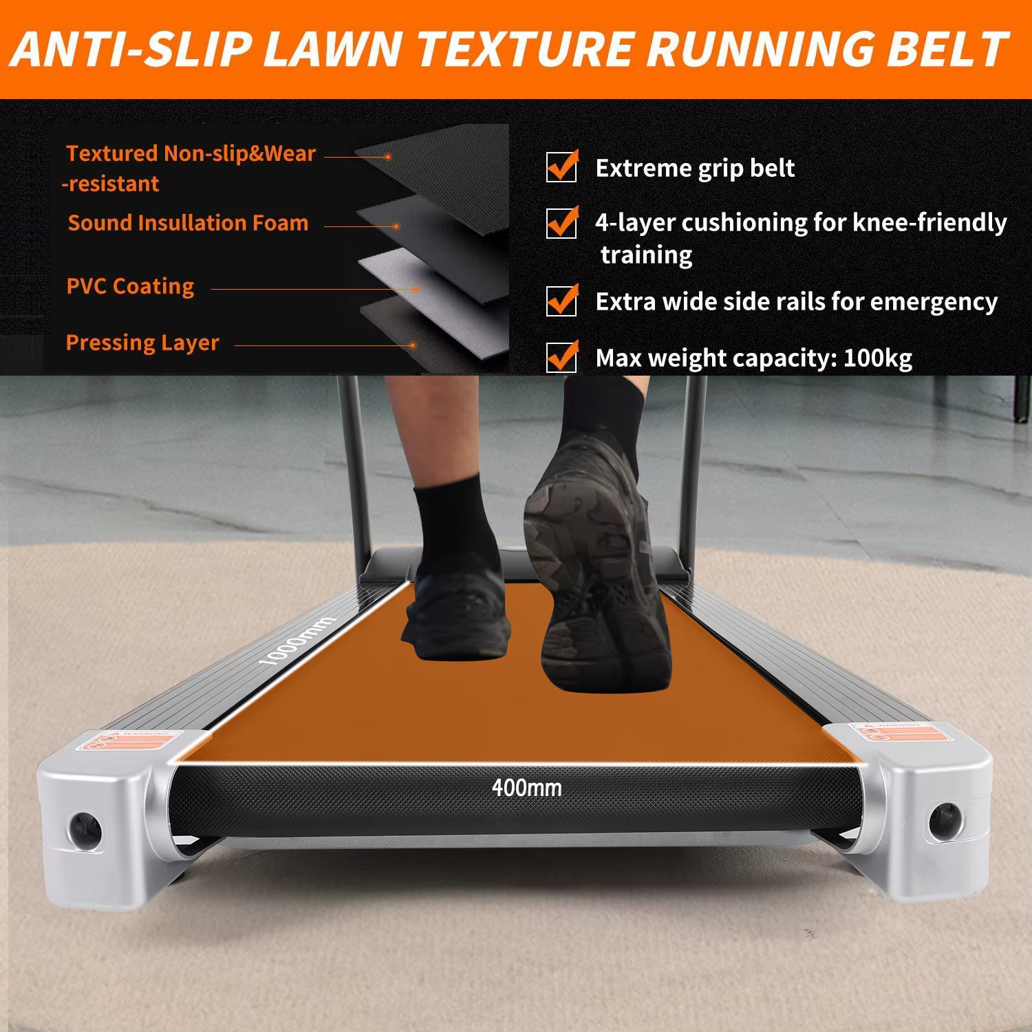 Home Use Folding Electric Treadmill with LED Screen — image 4