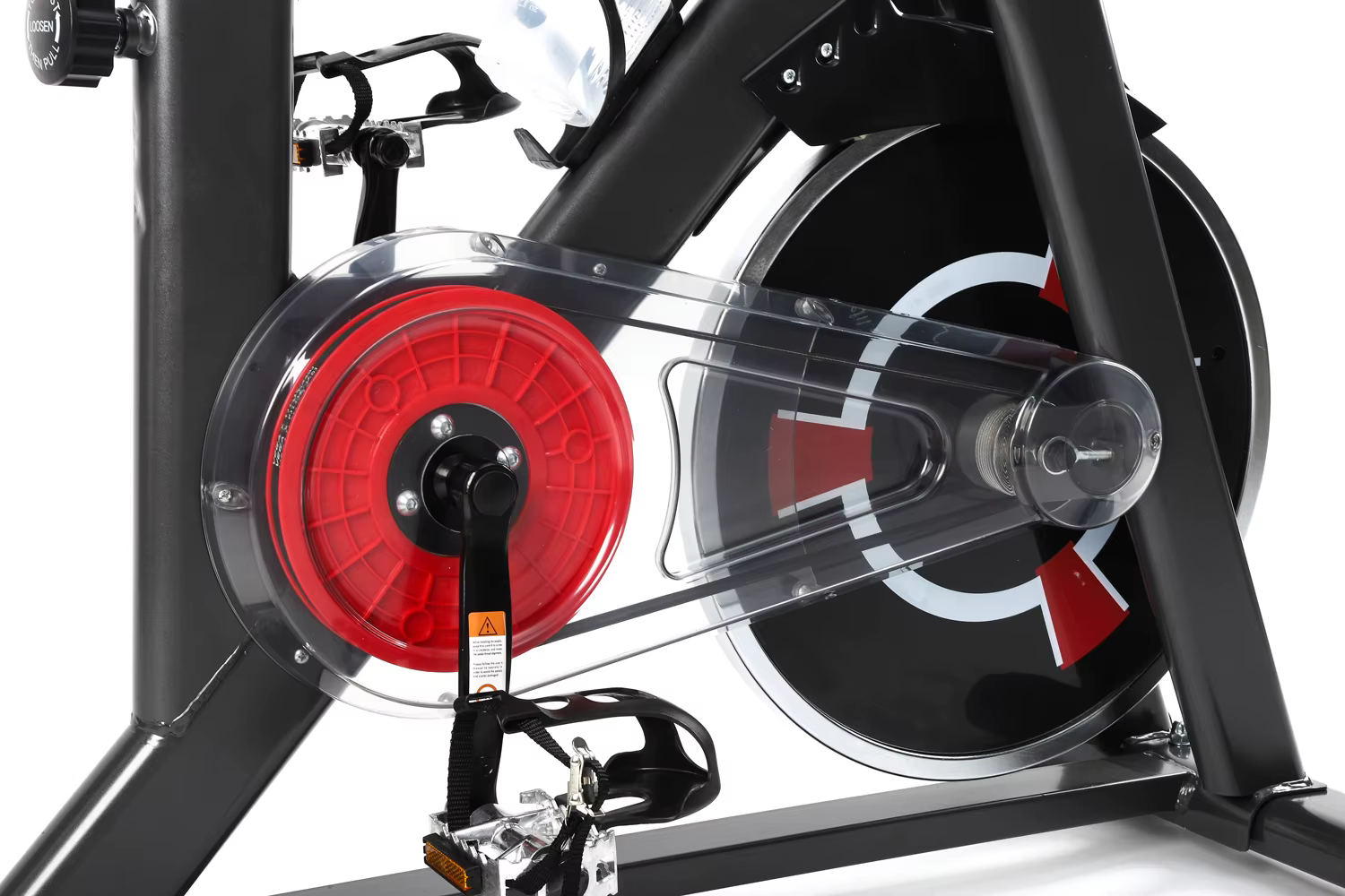 Indoor Small Exercise Cycling Machine with Transparent Chain Cover — image 5