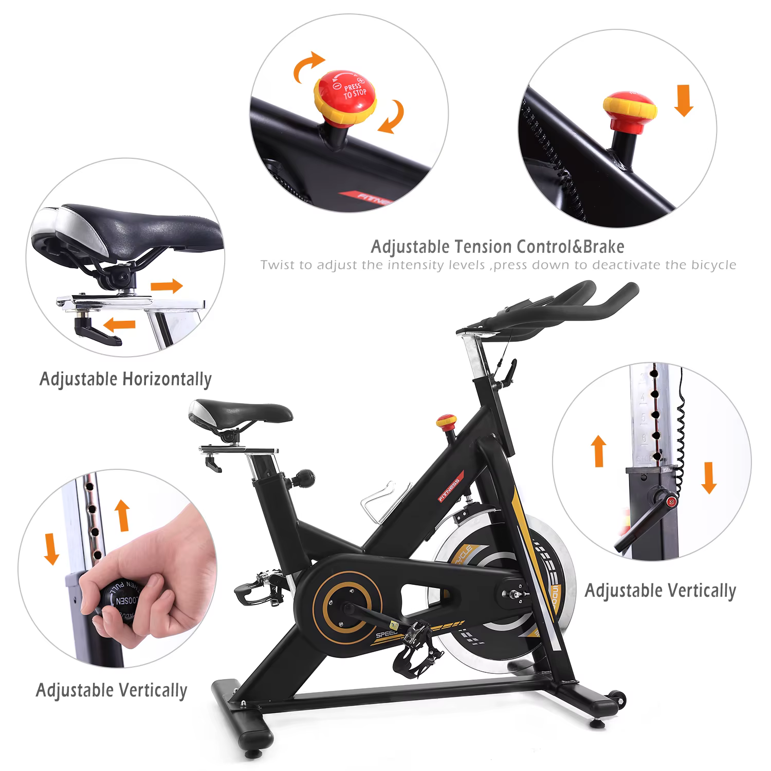 Cycling Spin Bike Aerobic Exercise Cardio Machine — image 5