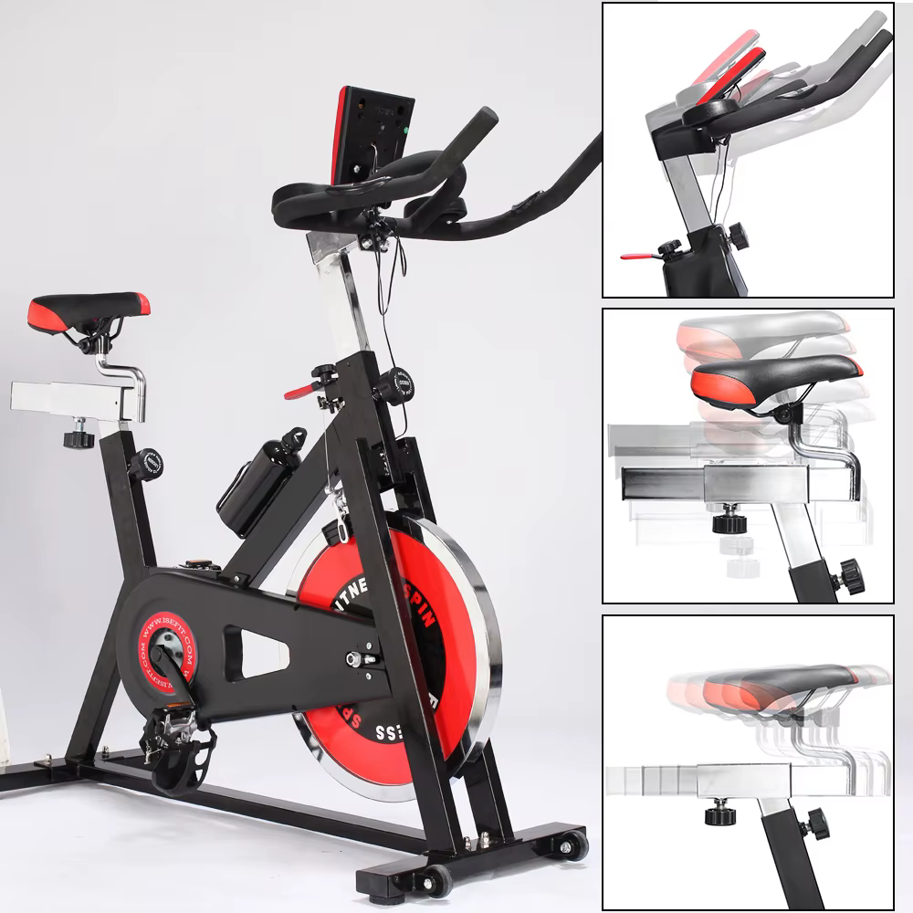 Popular Adjustable Seat Spinning Bike with LCD Display — image 4