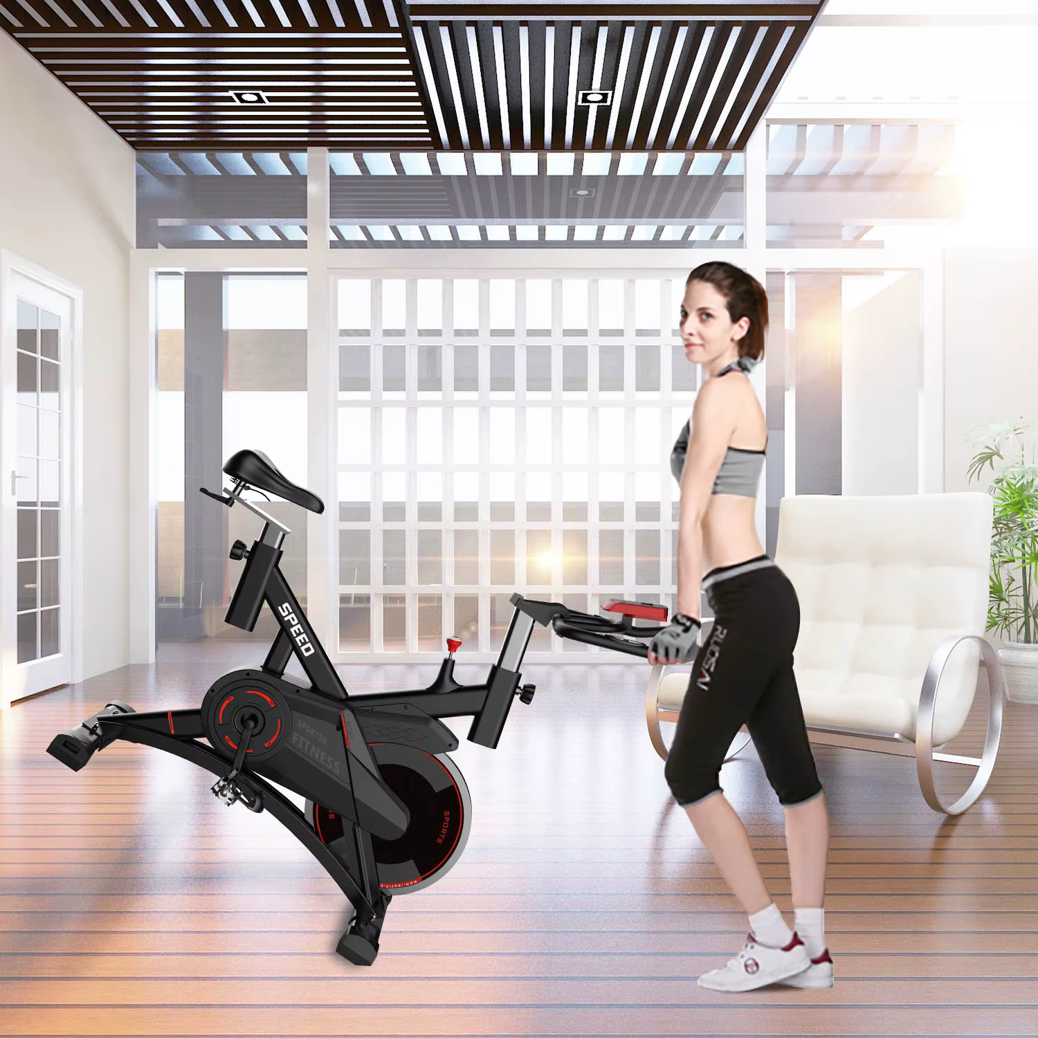 Home Training Static Spin Bicycle Cardio Exercise Stationary Bike — image 2