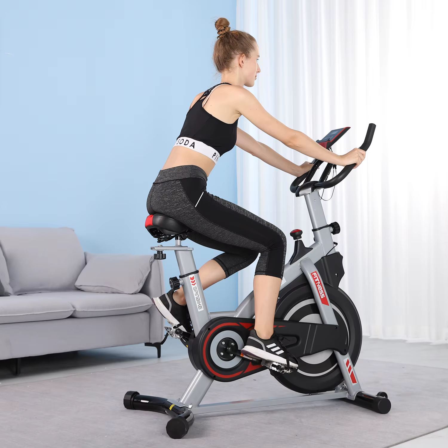 Professional Steel Magnetic Stationary Spinning Bike — image 2