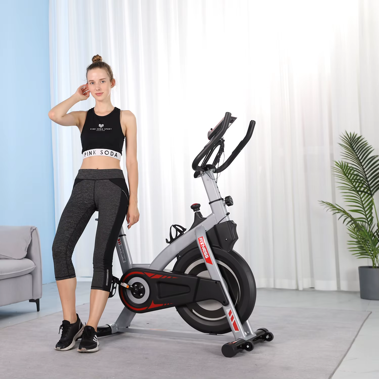 Professional Steel Magnetic Stationary Spinning Bike — image 3
