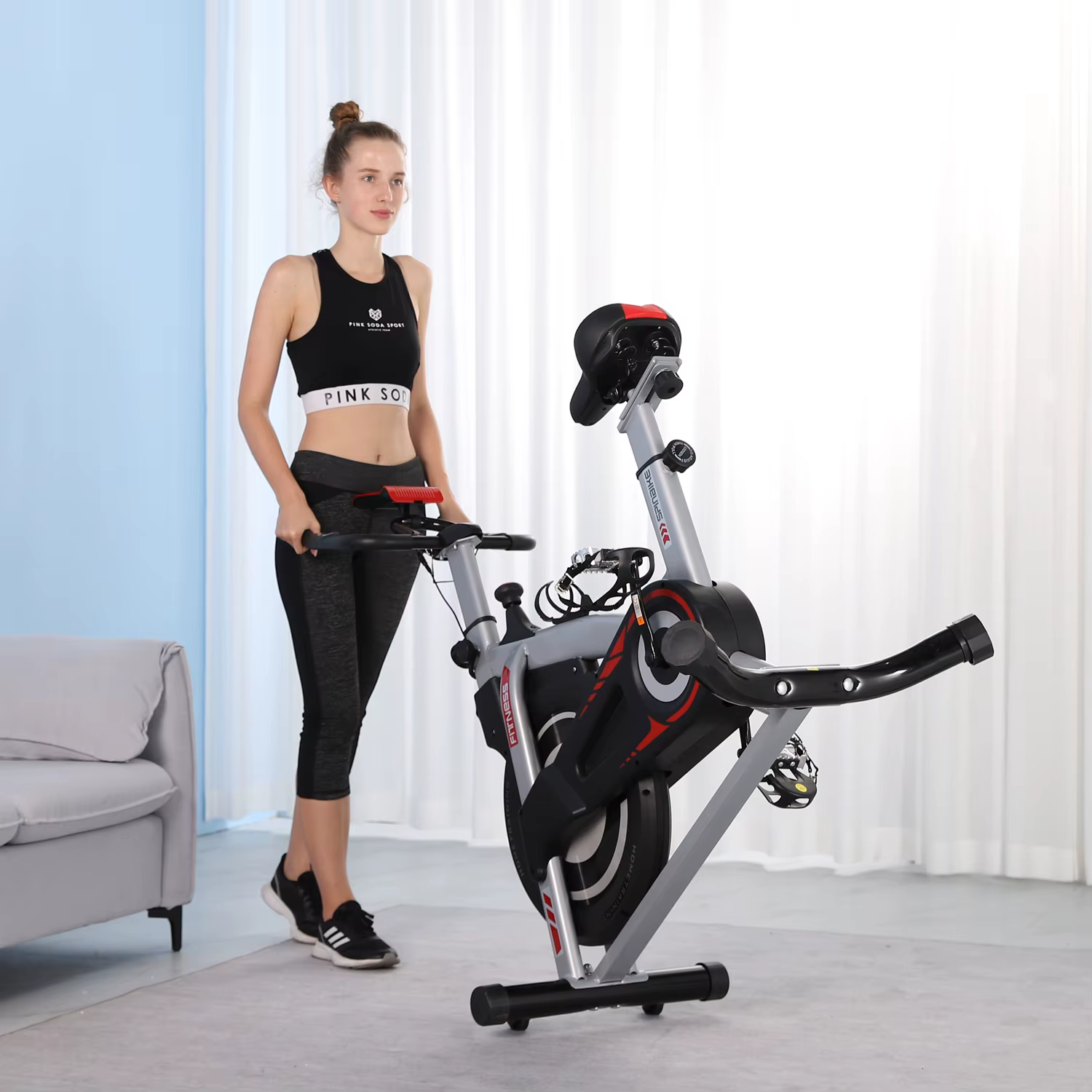 Professional Steel Magnetic Stationary Spinning Bike — image 4