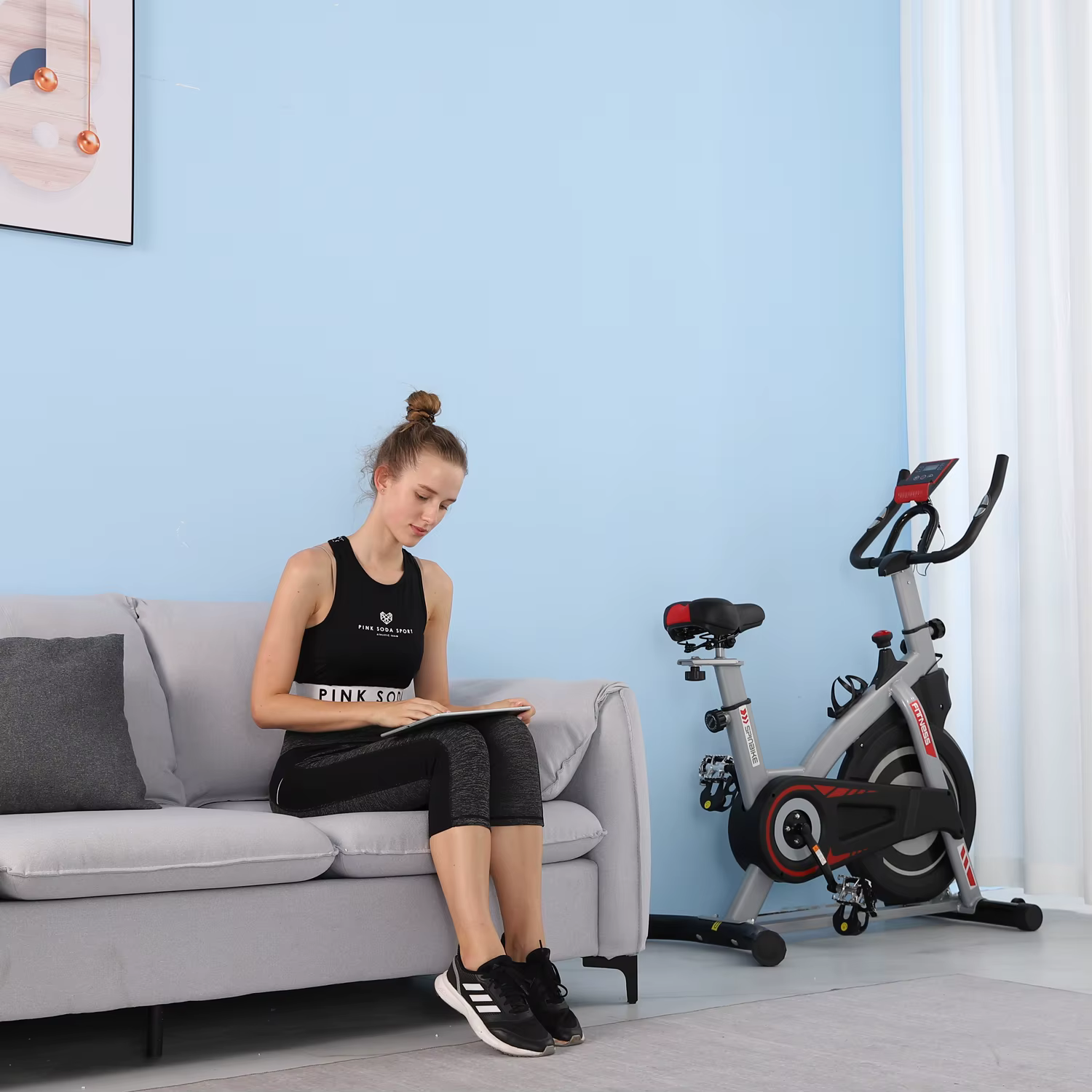 Professional Steel Magnetic Stationary Spinning Bike — image 5
