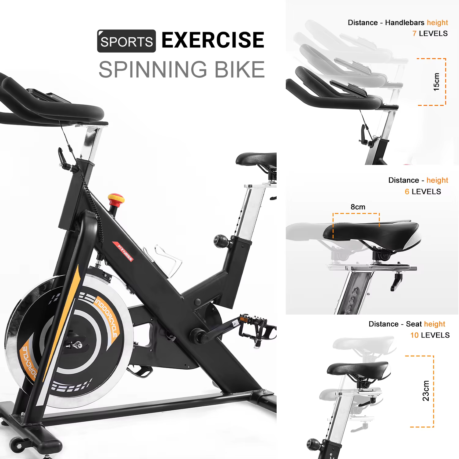 Wholesale Factory Magnetic Brake Spinning Bike — image 5