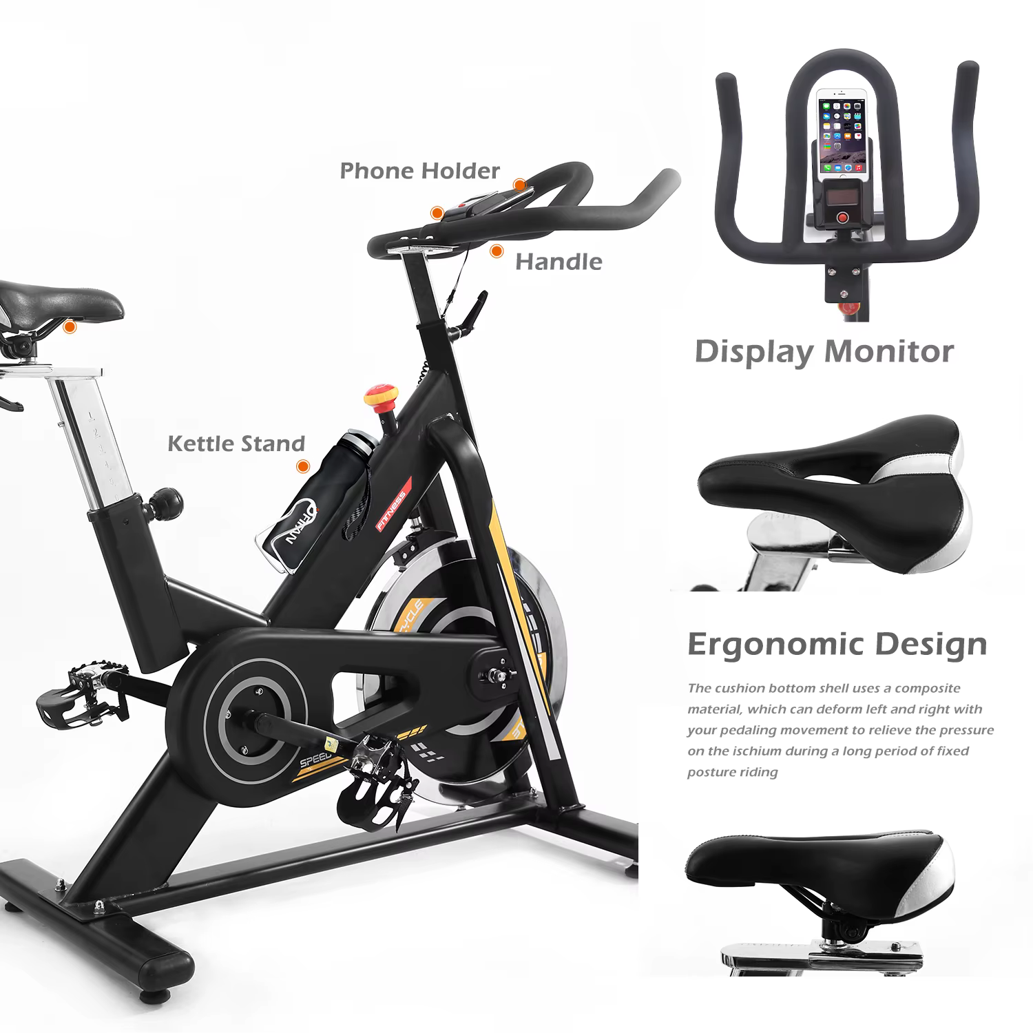 Wholesale Factory Magnetic Brake Spinning Bike — image 6