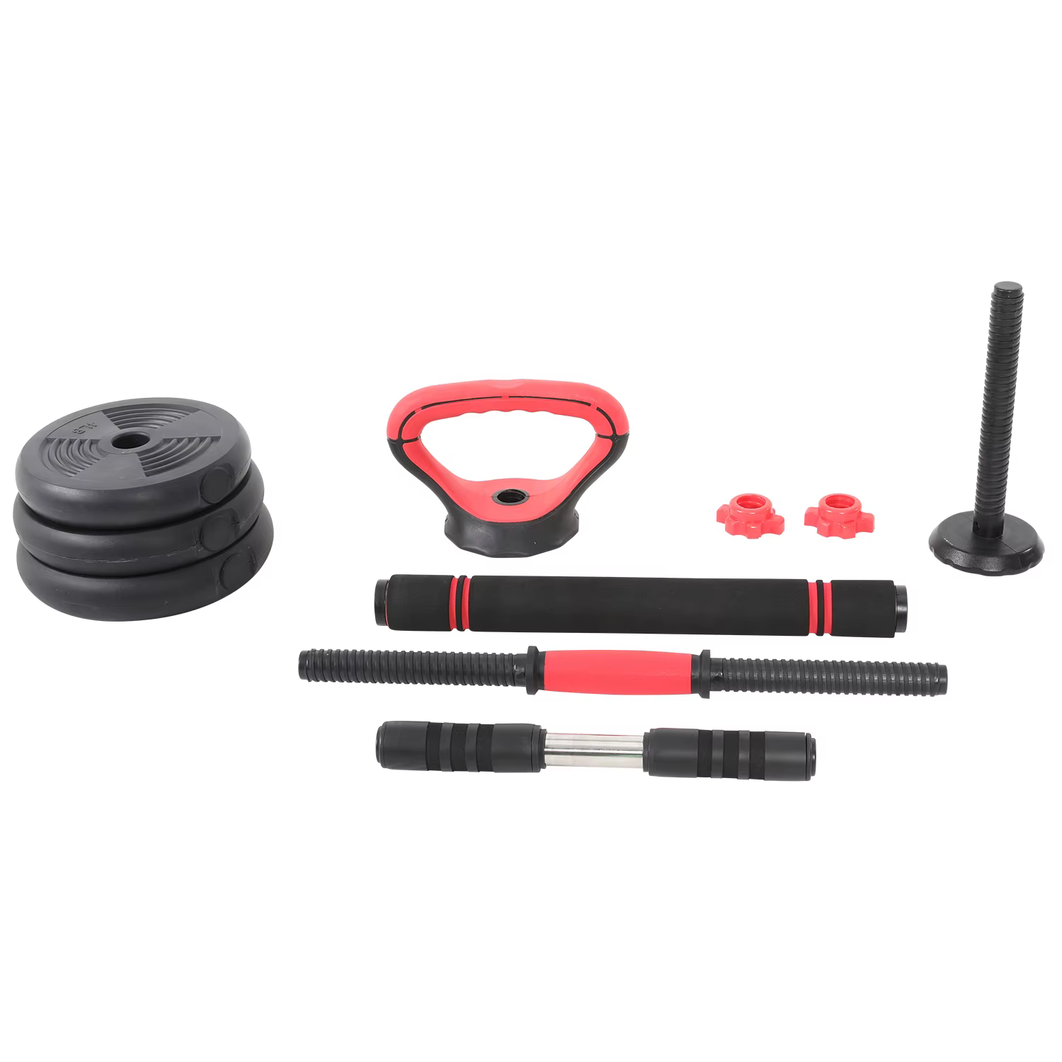 6-in-1 Adjustable Kettlebell Ab Wheel Handle Dumbbell Set — image 5
