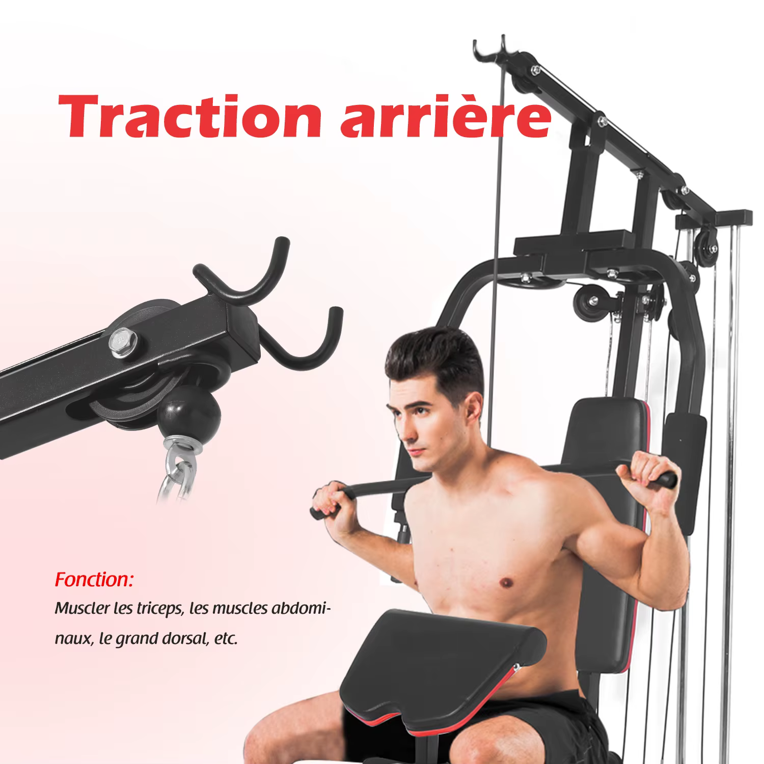 Professional Strength Muscle Training Multi-Station with 45kg Weight Stack — image 5