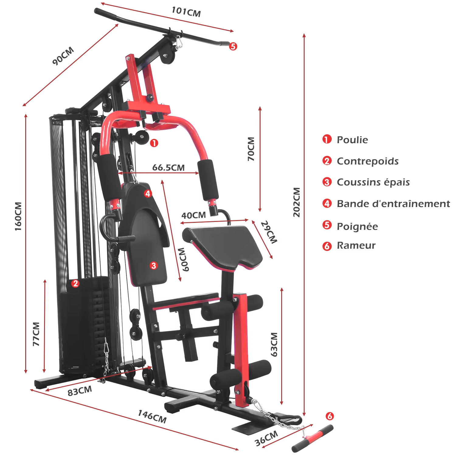 Multifunction Home Gym Fitness Strength Training Machine — image 6