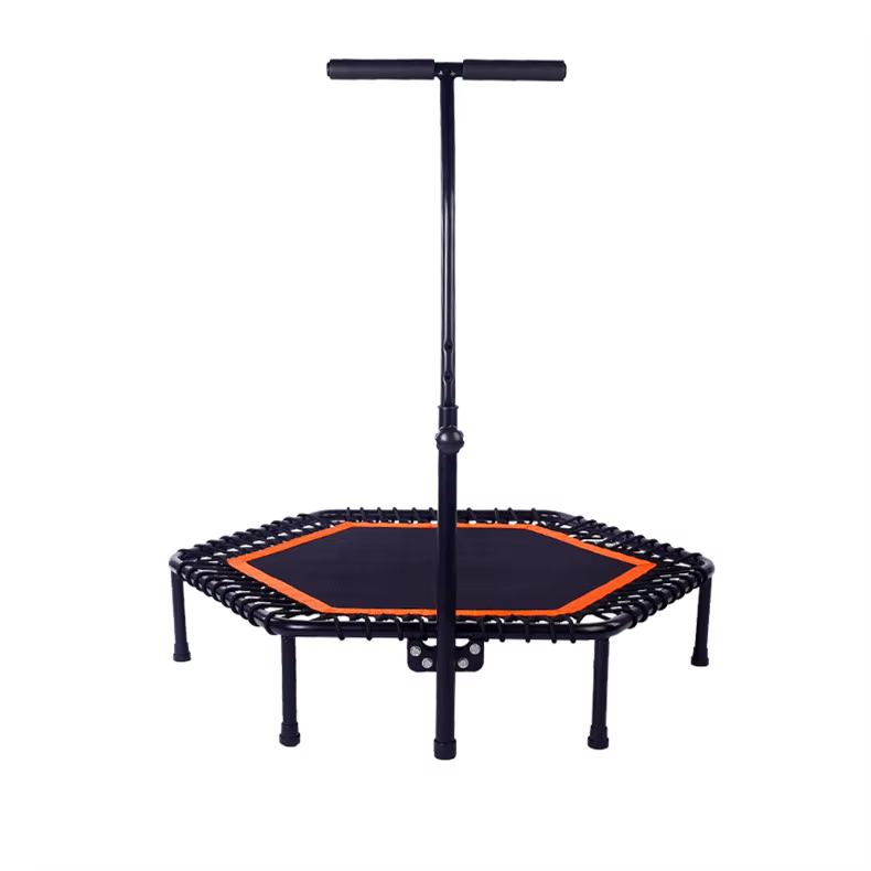 8ft Folding Gym Jump Sport Trampoline with Safety Net — image 3