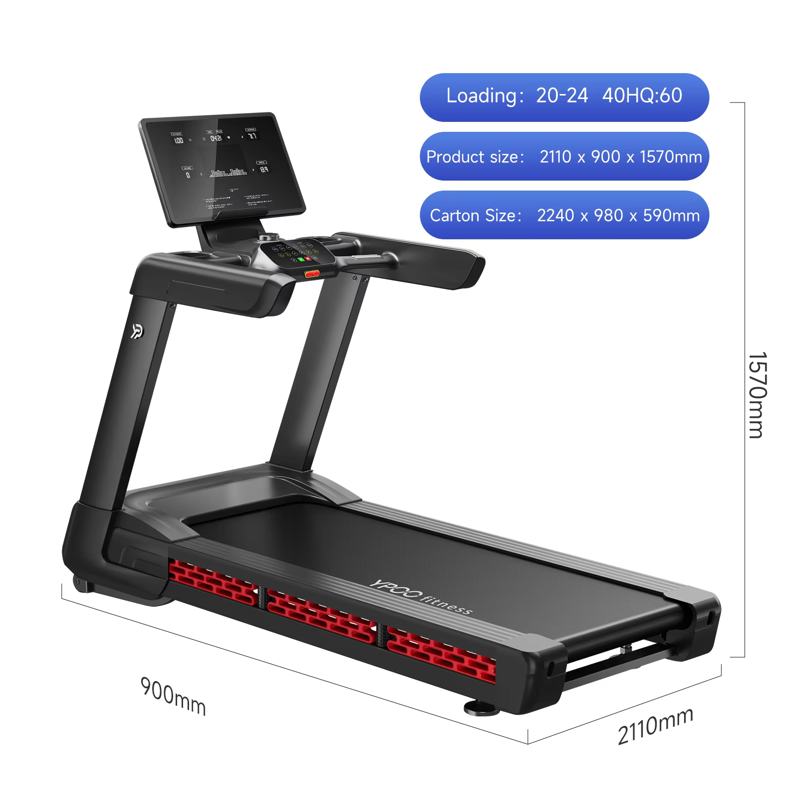 Ypoo M8 Pro Smart Commercial Treadmill — image 4