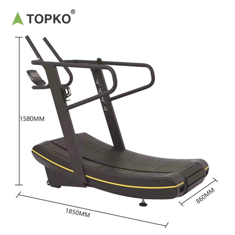Topko Manual Curved Commercial Treadmill Machine — image 5
