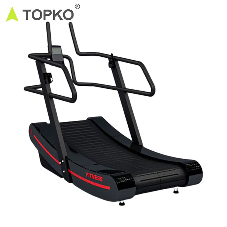 Custom Logo Commercial Wooden Curved Mechanical Treadmill — image 3