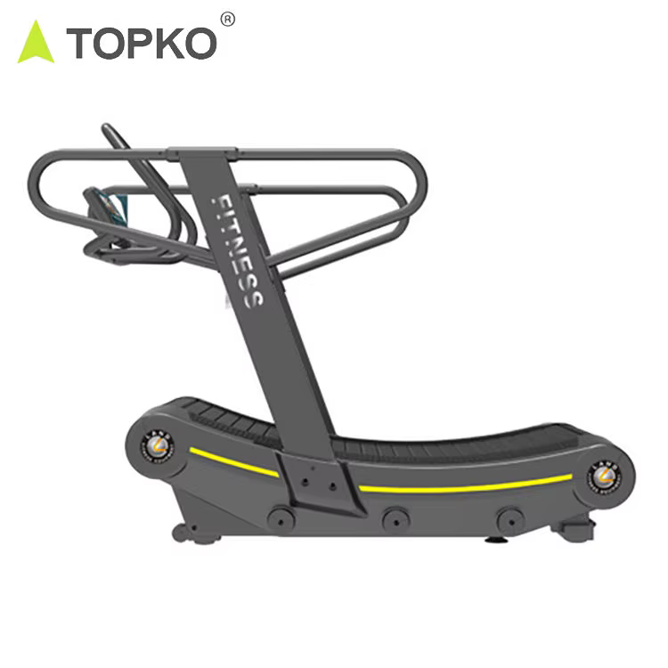 Custom Logo Commercial Wooden Curved Mechanical Treadmill — image 4