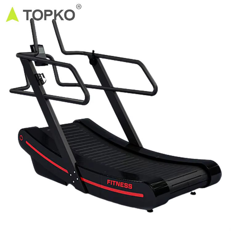 Custom Logo Commercial Wooden Curved Mechanical Treadmill — image 5