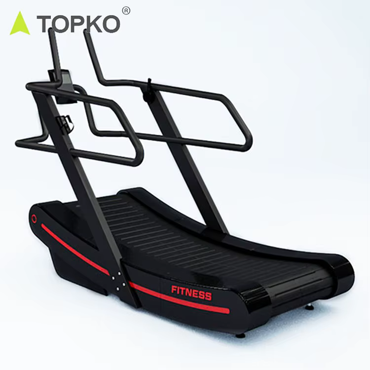 Custom Logo Commercial Wooden Curved Mechanical Treadmill — image 6