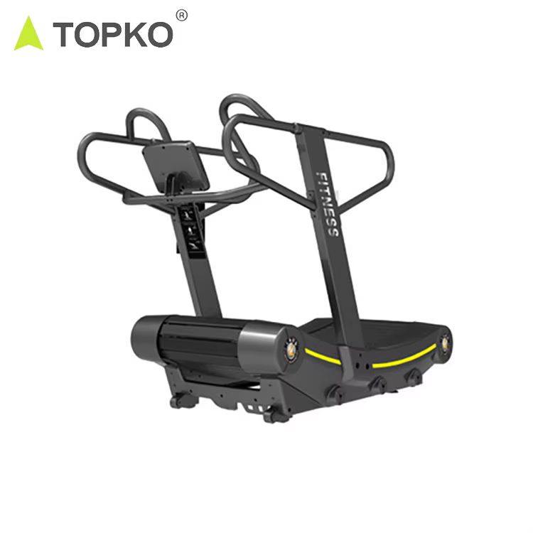 Custom Logo Commercial Wooden Curved Mechanical Treadmill — image 7