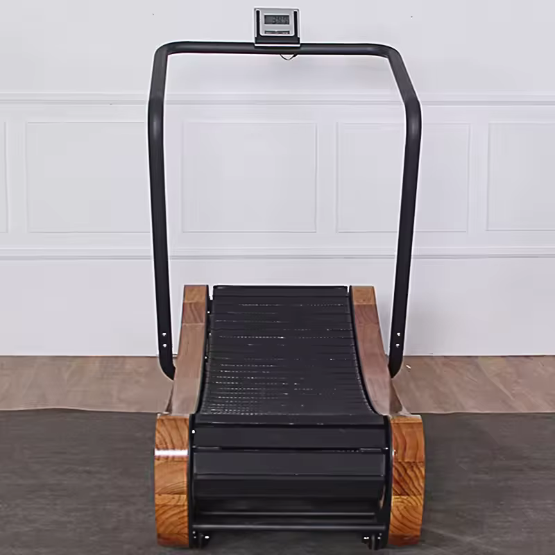 Custom Logo Commercial Wood Curve Mechanical Treadmill — image 4