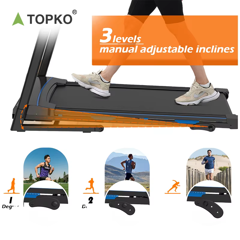 Topko Portable Flat Treadmill Home Gym Fitness Mini Running Walking Machine — image 3
