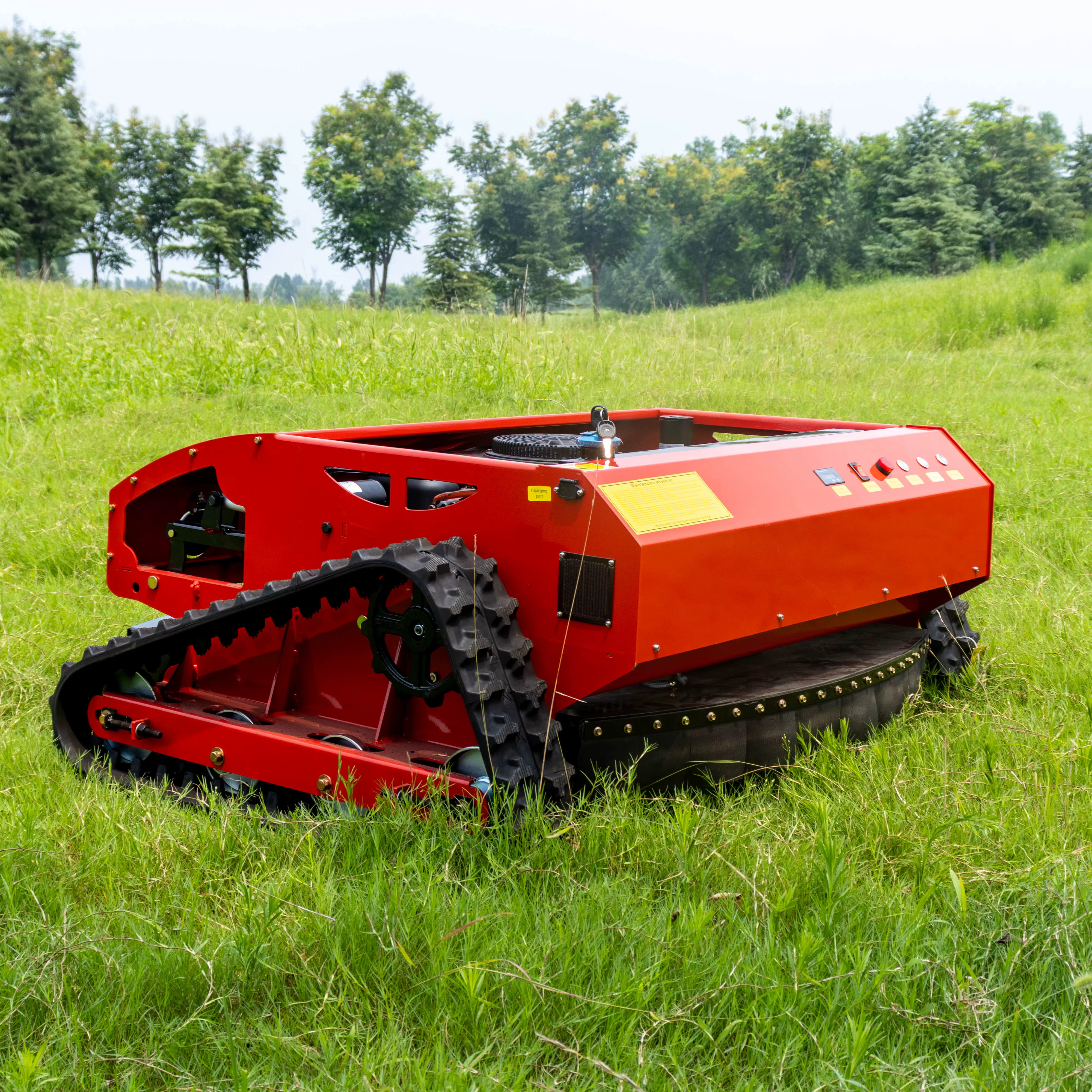 Dawying Remote Control Crawler Flail Lawn Mower — image 2