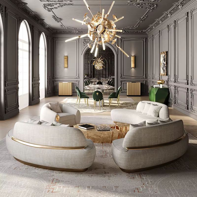 Luxury Modern Curved Sectional Sofa — image 5