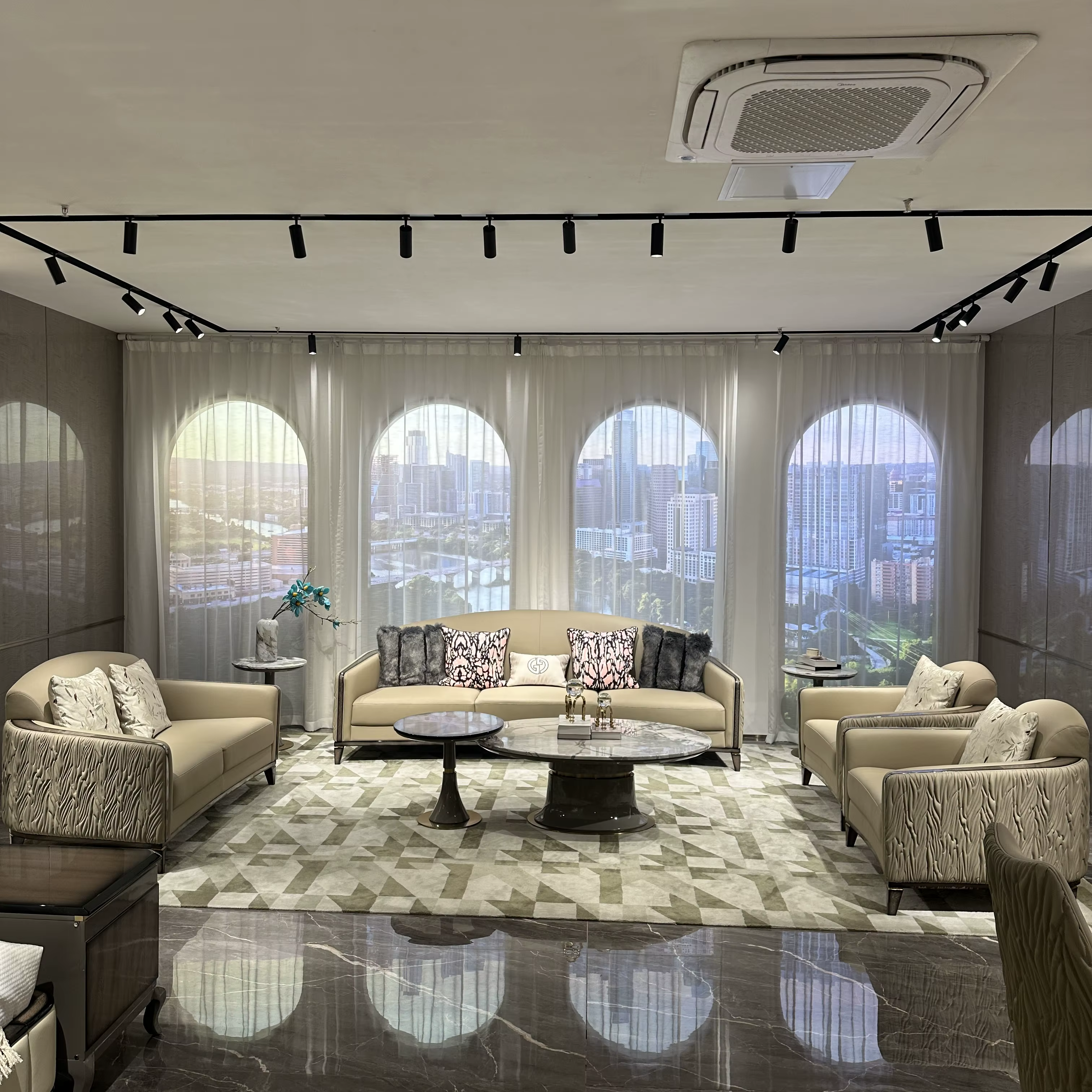 High-End Echt Lederen Sectionele Sofa Set — image 2