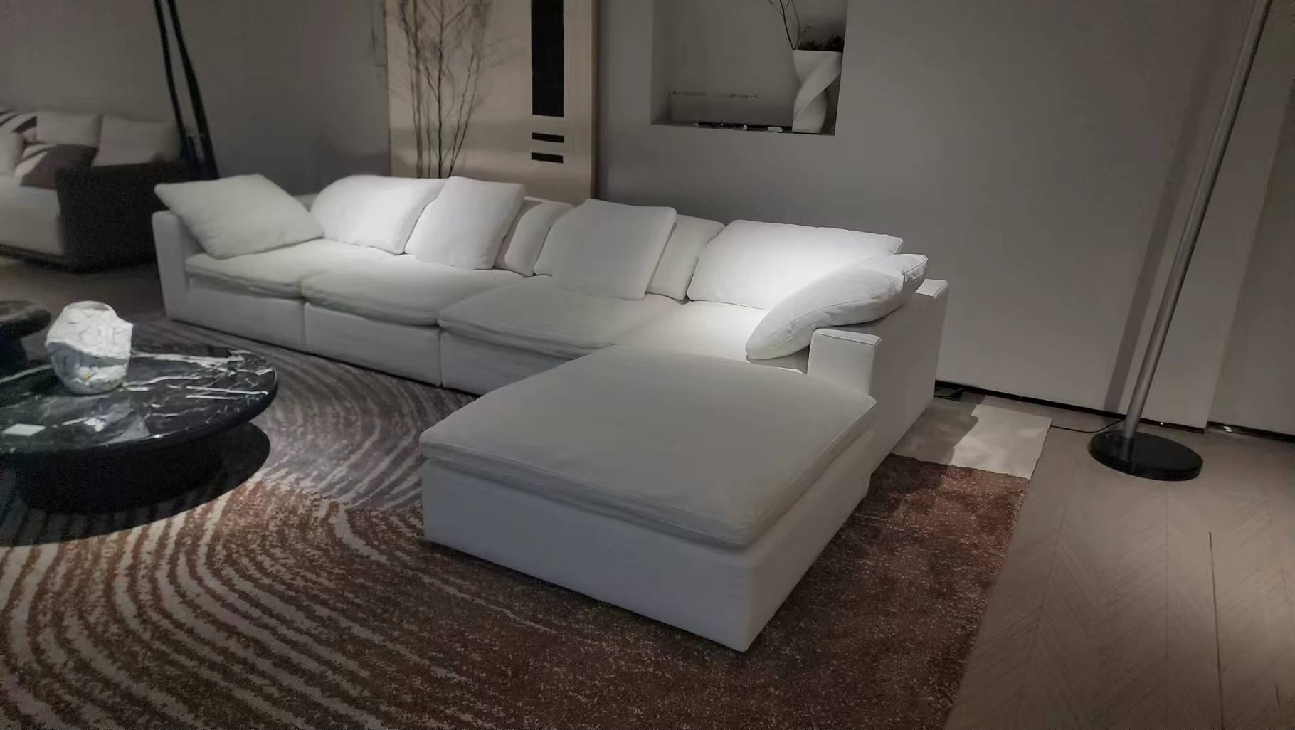 Furnistyle Nordic Minimalist Beige Modular Sectional Sofa Set — image 6