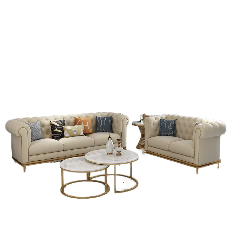 Luxury Contemporary Sectional Corner Fabric Sofa Set — image 6